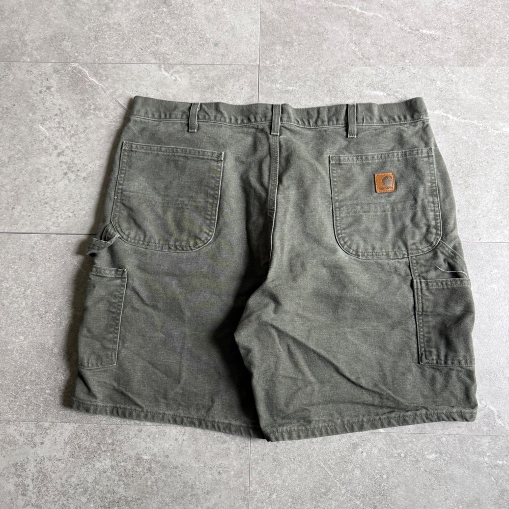 Vintage Carhartt B25 MOS Moss Green Carpenter Shorts 40
